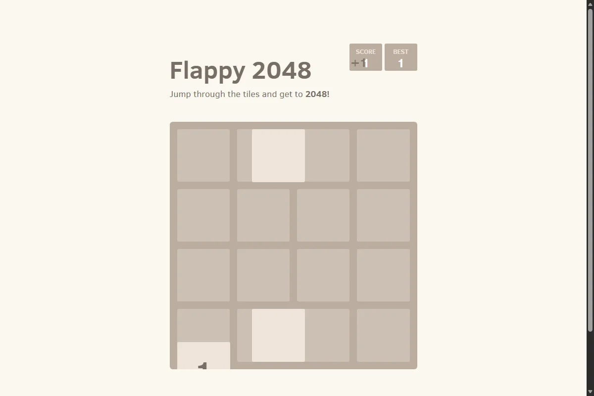 Flappy 2048 — Hybrid Arcade Physics & Number Matrix Puzzle preview screenshot