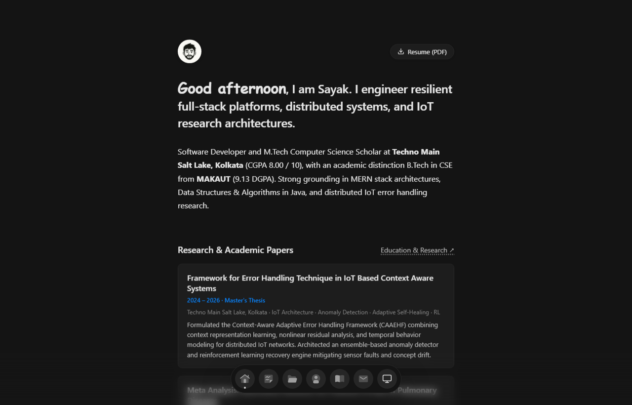 Saze — Personal Engineering Platform preview screenshot